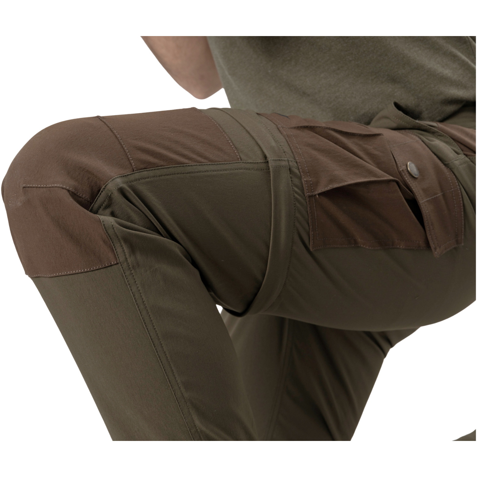 2026 Seeland Mens Birch Zip-Off Trousers 40173 - Pine Green / Demitasse Brown